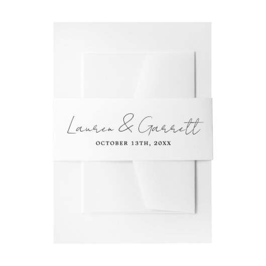 真のシンプル3新郎新婦結婚ズ 招待状ベリーバンド (正面例)