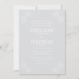 真のシンプル6フローラクールミスト結婚ーズ 招待状