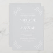 真のシンプル6フローラクールミスト結婚ーズ 招待状 (正面/裏面)