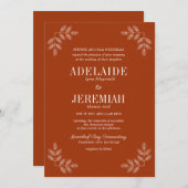 真のシンプル6ラスト結婚フローラ 招待状 (正面/裏面)