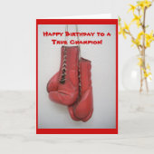 真のチャンピオンへのハッピーバースデー! カード (黄色い花)