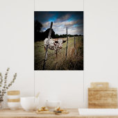 真のテキサス州・ロングホーン ポスター (キッチン)