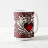 真のハートバレンタインのコーヒーマグ コーヒーマグカップ (正面右)