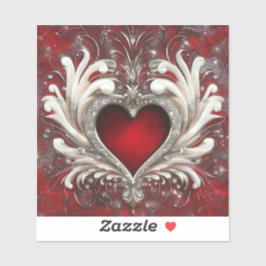 真のハートバレンタインのビニールカットシール シール