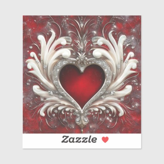 真のハートバレンタインのビニールカットシール シール (シート)