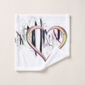 真のバスタオルハートセットへ バスタオルセット (ウォッシュタオル)