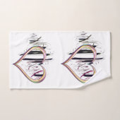 真のバスタオルハートセットへ バスタオルセット (ハンドタオル)