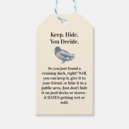 真のフラジル'80sプリント広告スタイルカモ ギフトタグ