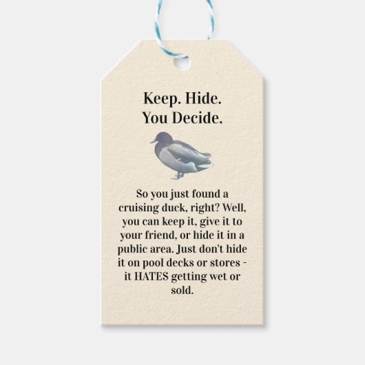 真のフラジル'80sプリント広告スタイルカモ ギフトタグ (正面)