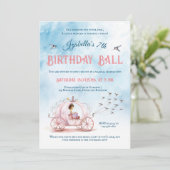 真のプリンセス誕生日パーティーの招待状 招待状 (スタンド正面)