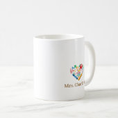 真のプレ素晴らしスクール先生-名前をカスタムする コーヒーマグカップ (正面右)