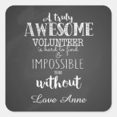 真のボランティ素晴らしアスタッフの贈り物 スクエアシール (正面)