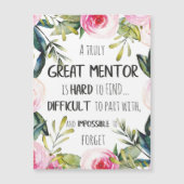 真のメンター素晴らしギフトメンター感謝引用文 (正面)