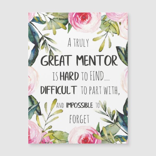 真のメンター素晴らしギフトメンター感謝引用文 (正面)