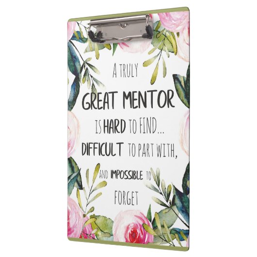 真のメンター素晴らしギフトメンター感謝引用文 クリップボード (左)