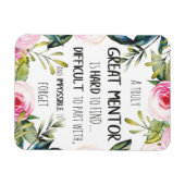 真のメンター素晴らしギフトメンター感謝引用文 マグネット (横)