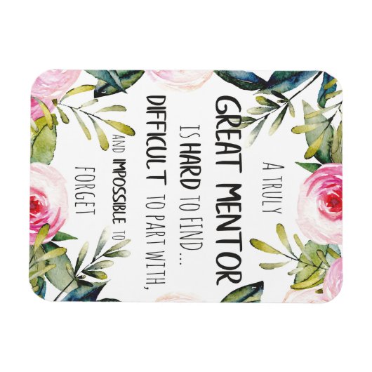 真のメンター素晴らしギフトメンター感謝引用文 マグネット (横)