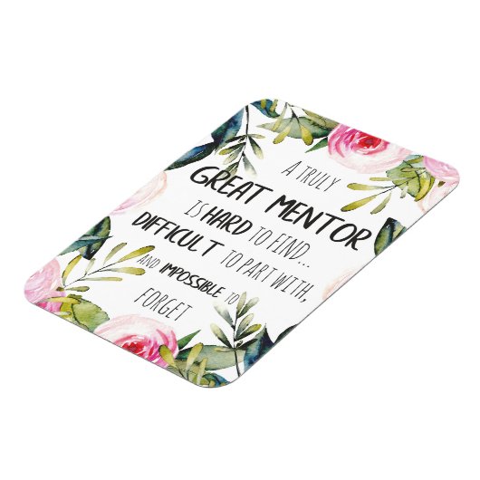 真のメンター素晴らしギフトメンター感謝引用文 マグネット (左側)