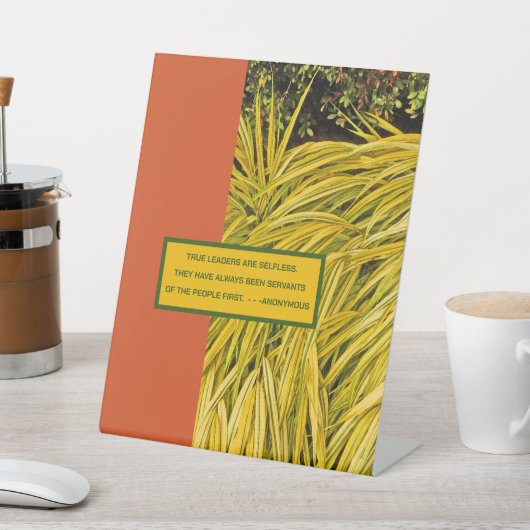 真のリーダーシップ引用文/観賞用グラス 台座サイン (インサイチュ)