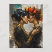 真のレズビアン愛好家の花 – 髪の毛 ポストカード (正面)