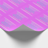 真のロマンス詩のパターンのピンク ラッピングペーパー (角)