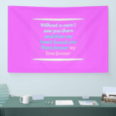 真のロマンス詩のパターンのピンク 横断幕 (トレードショー)