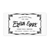 真のヴィンテージ縁ど卵カートンラベル ラベル (正面)