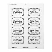 真のヴィンテージ縁ど卵カートンラベル ラベル (フルシート)