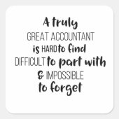 真の会計士素晴らしは見つける懸命 スクエアシール (正面)