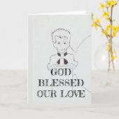 真の信仰デザイン – 神賛美私たちの愛のカード カード (黄色い花)