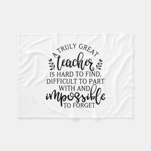 真の先生は見つ素晴らしける懸命 フリースブランケット (正面(横))