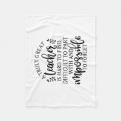 真の先生は見つ素晴らしける懸命 フリースブランケット (正面)