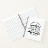 真の先生素晴らしは見つける懸命 ノートブック (内部)