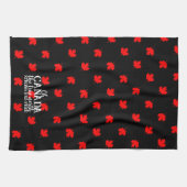 真の北の強さと自由なカナダ キッチンタオル (横)