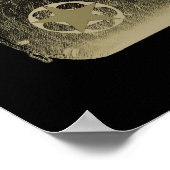 真の北カヌーのクマの矢印コンパスを見つける ポスター (角)