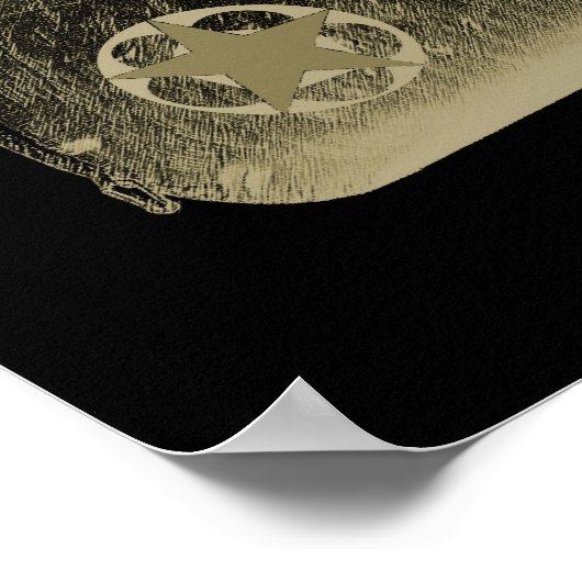 真の北カヌーのクマの矢印コンパスを見つける ポスター (角)