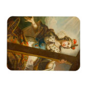 真の十字架を持つ聖ヘレナ 聖なるアート マグネット (横)