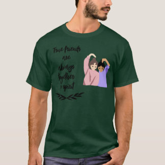 真の友は常に心でつながっている ヴィンテージ Tシャツ
