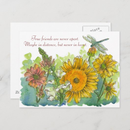 真の友は決して詩のひまわりではない ポストカード (正面/裏面)