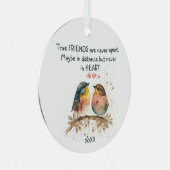 真の友は遠くにいるかも知れない メタルオーナメント (正面右)