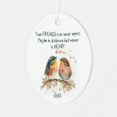 真の友は遠くにいるかも知れない メタルオーナメント (正面左)