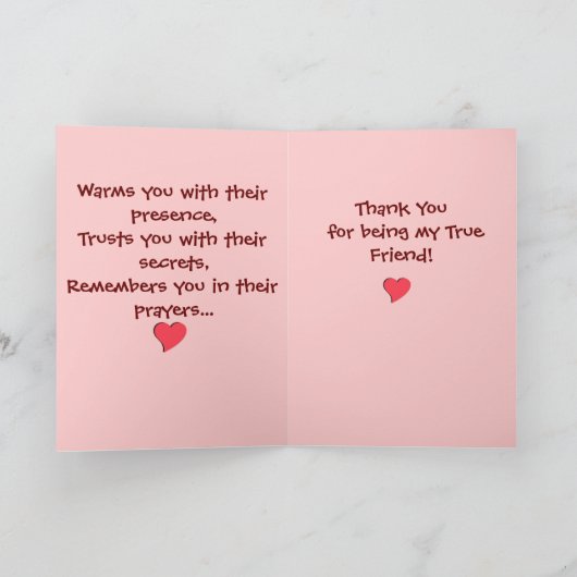 真の友へ カード (内部)