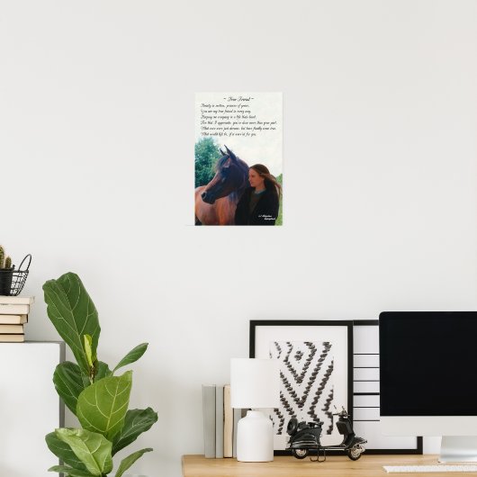 真の友アラビア馬詩のポスター ポスター (ホームオフィス)