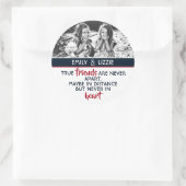 真の友人は決して写真と名前と離れない ラウンドシール (バッグ)