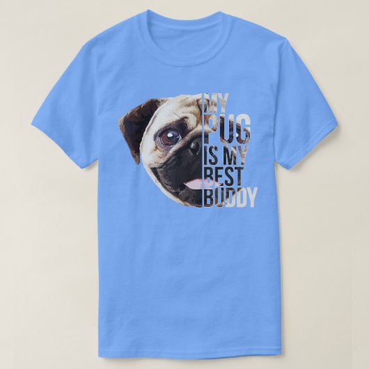 真の友人PUG PUGギフトドッグ恋人 Tシャツ (デザイン正面)