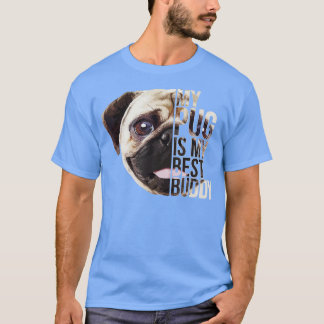 真の友人PUG PUGギフトドッグ恋人 Tシャツ