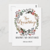 真の友情の名言 友達への感謝の言葉 ポストカード (正面/裏面)