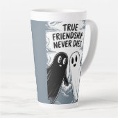 真の友情は決して手を持って幽霊を死なない カフェラテマグ (右アングル)