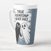 真の友情は決して手を持って幽霊を死なない カフェラテマグ (左アングル)