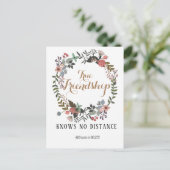 真の友情引用文友人感謝ことわざ ポストカード (スタンド正面)